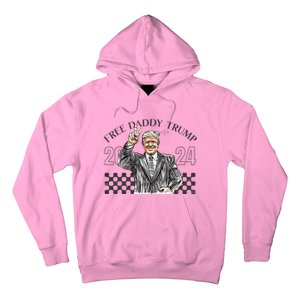 Free Daddy Trump 2024 Supporter Funny Trendy Hoodie