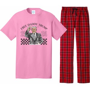 Free Daddy Trump 2024 Supporter Funny Trendy Pajama Set