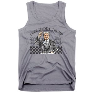 Free Daddy Trump 2024 Supporter Funny Trendy Tank Top