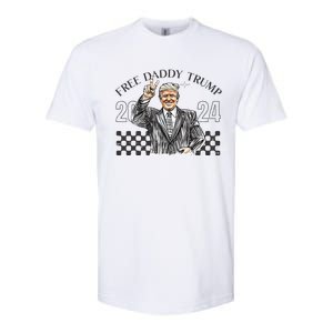 Free Daddy Trump 2024 Supporter Funny Trendy Softstyle CVC T-Shirt