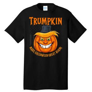 Funny Donald Trump Make Halloween Great Again Trumpkin 2024 Tall T-Shirt