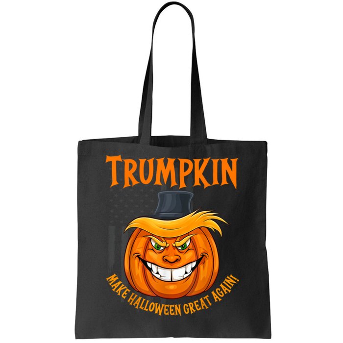 Funny Donald Trump Make Halloween Great Again Trumpkin 2024 Tote Bag