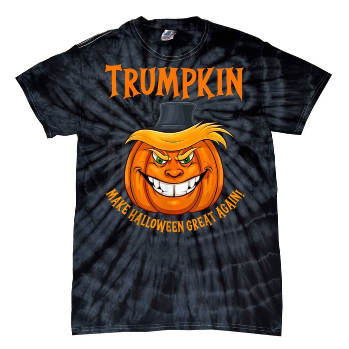 Funny Donald Trump Make Halloween Great Again Trumpkin 2024 Tie-Dye T-Shirt