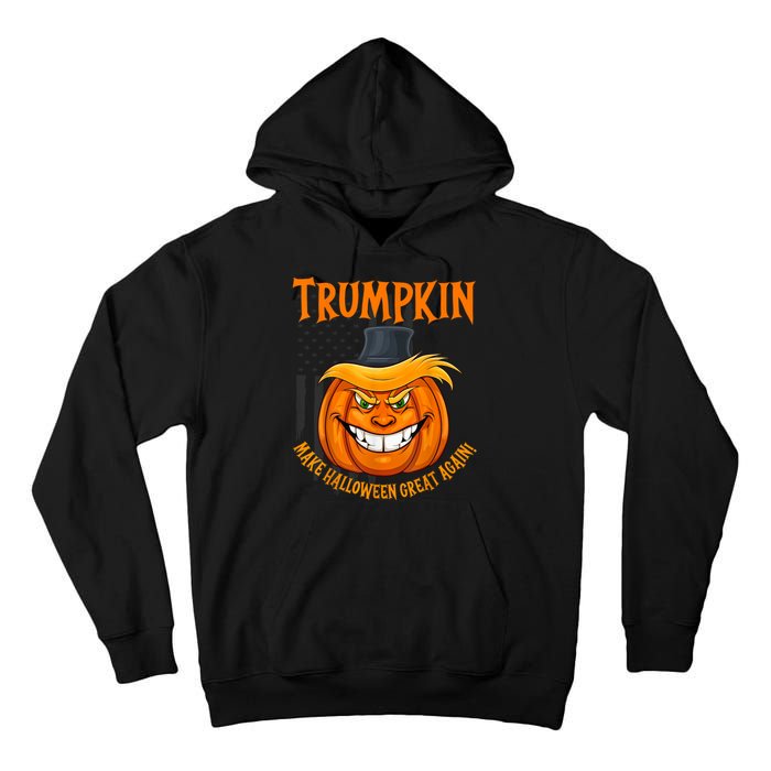 Funny Donald Trump Make Halloween Great Again Trumpkin 2024 Tall Hoodie