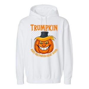 Funny Donald Trump Make Halloween Great Again Trumpkin 2024 Garment-Dyed Fleece Hoodie