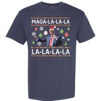 Funny Donald Trump Ugly Christmas Sweater. Maga La La La Garment-Dyed Heavyweight T-Shirt