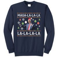 Funny Donald Trump Ugly Christmas Sweater. Maga La La La Sweatshirt