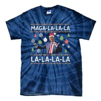 Funny Donald Trump Ugly Christmas Sweater. Maga La La La Tie-Dye T-Shirt