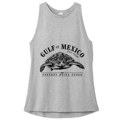 Foxtrot Delta Tango Turtle Gulf Of Mexico Protest Ladies PosiCharge Tri-Blend Wicking Tank