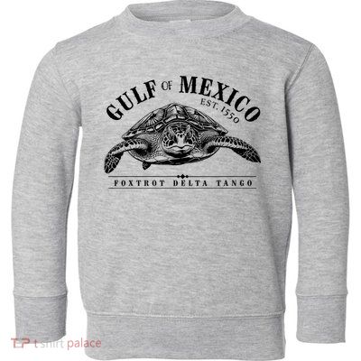 Foxtrot Delta Tango Turtle Gulf Of Mexico Protest Toddler Sweatshirt