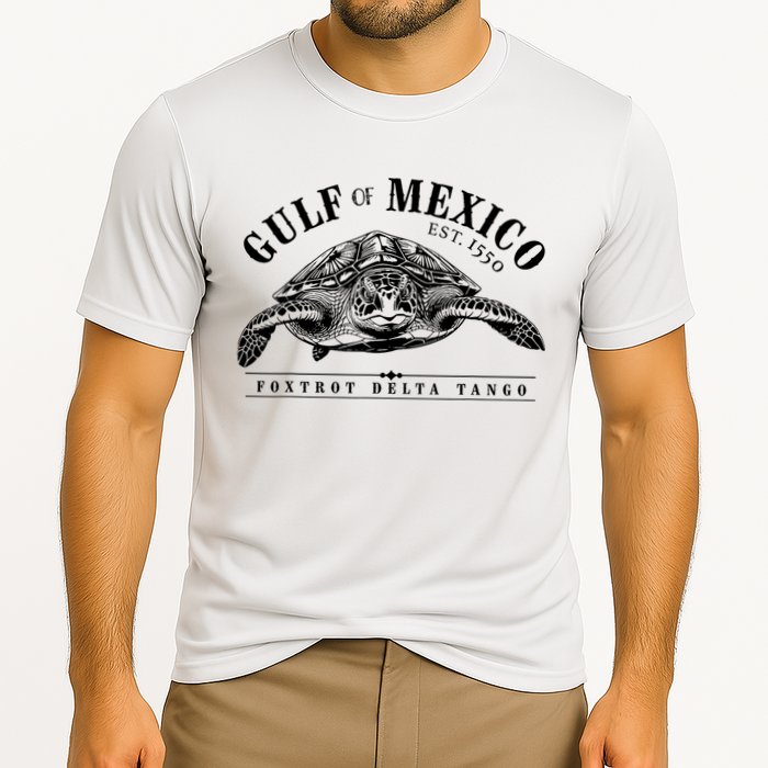 Foxtrot Delta Tango Turtle Gulf Of Mexico Protest Cooling Performance Crew T-Shirt