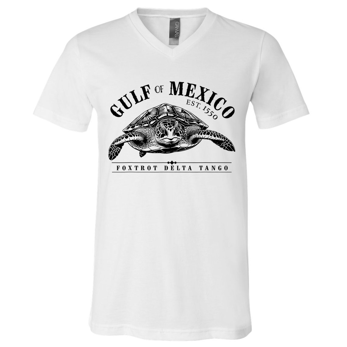 Foxtrot Delta Tango Turtle Gulf Of Mexico Protest V-Neck T-Shirt