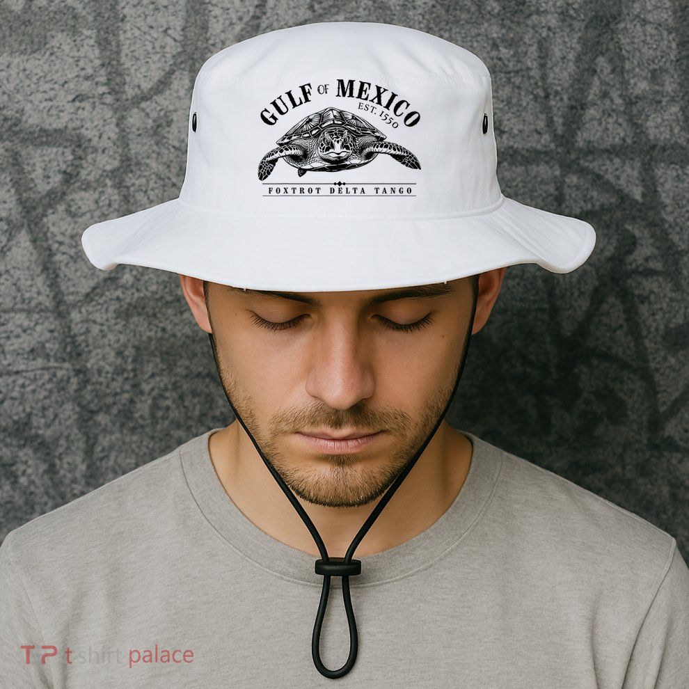 Foxtrot Delta Tango Turtle Gulf Of Mexico Protest Bucket Hat