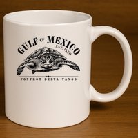 Foxtrot Delta Tango Turtle Gulf Of Mexico Protest 11oz C Handle Ceramic Mug
