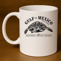 Foxtrot Delta Tango Turtle Gulf Of Mexico Protest 11oz C Handle Ceramic Mug