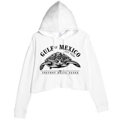 Foxtrot Delta Tango Turtle Gulf Of Mexico Protest Crop Fleece Hoodie