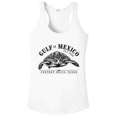 Foxtrot Delta Tango Turtle Gulf Of Mexico Protest Ladies PosiCharge Competitor Racerback Tank