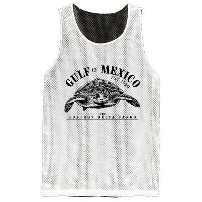 Foxtrot Delta Tango Turtle Gulf Of Mexico Protest Mesh Reversible Basketball Jersey Tank