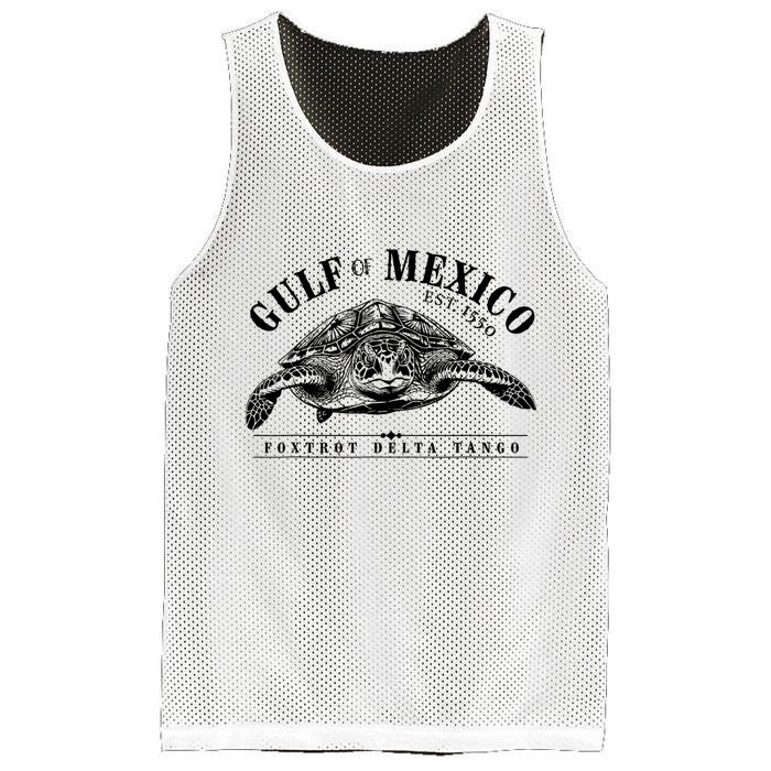 Foxtrot Delta Tango Turtle Gulf Of Mexico Protest Mesh Reversible Basketball Jersey Tank