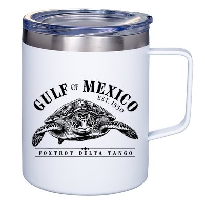 Foxtrot Delta Tango Turtle Gulf Of Mexico Protest 12oz Stainless Steel Coffee Mug