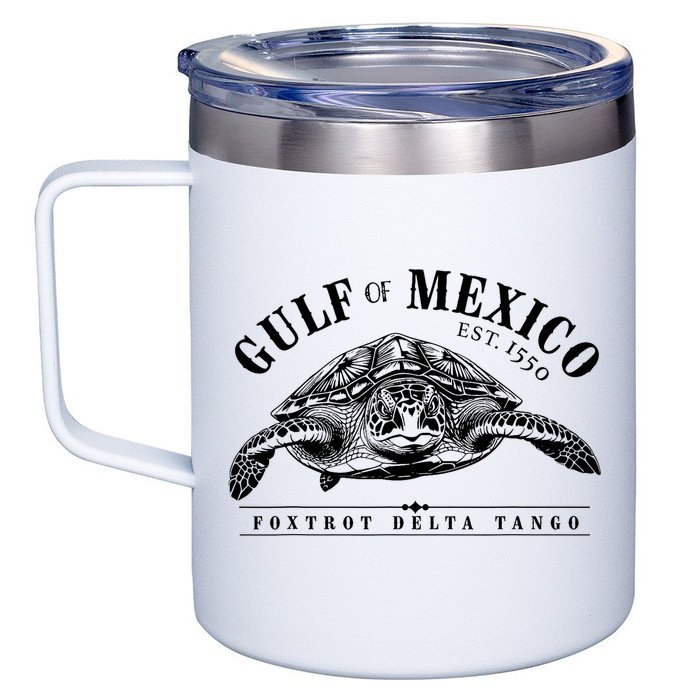 Foxtrot Delta Tango Turtle Gulf Of Mexico Protest 12oz Stainless Steel Coffee Mug