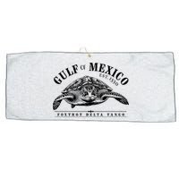 Foxtrot Delta Tango Turtle Gulf Of Mexico Protest Large Microfiber Waffle Golf Towel