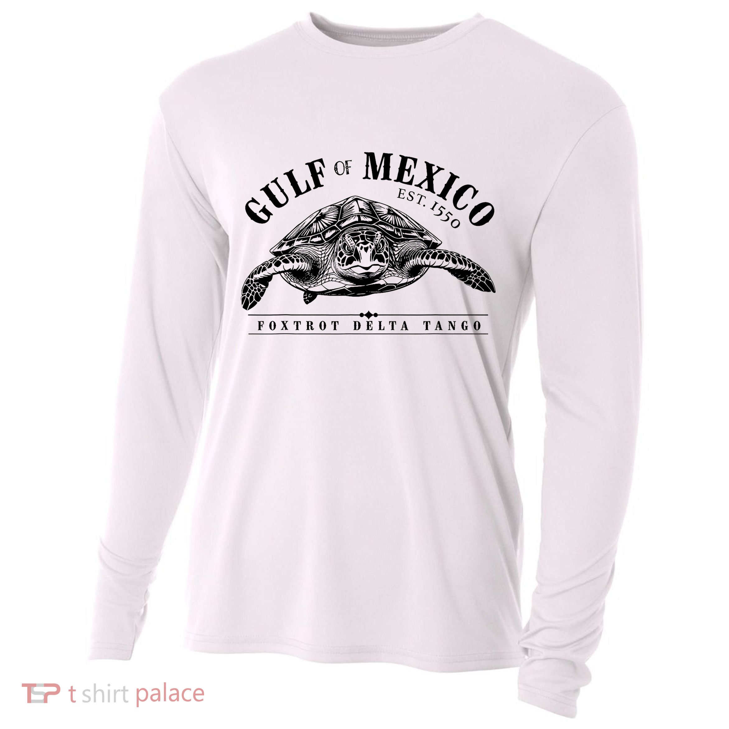 Foxtrot Delta Tango Turtle Gulf Of Mexico Protest Cooling Performance Long Sleeve Crew