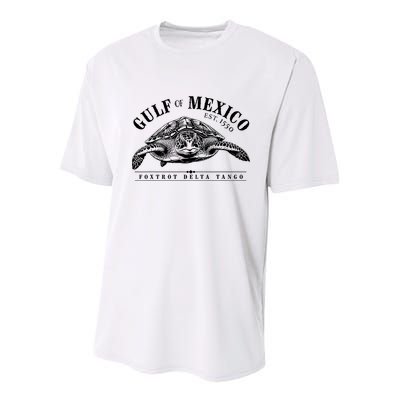 Foxtrot Delta Tango Turtle Gulf Of Mexico Protest Youth Performance Sprint T-Shirt