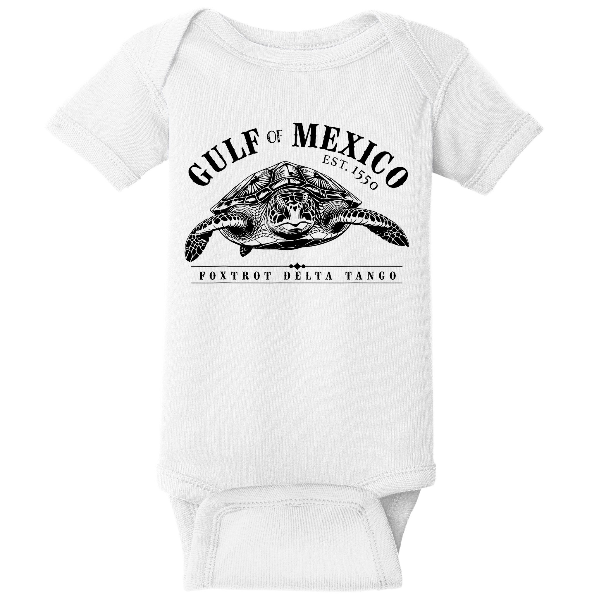 Foxtrot Delta Tango Turtle Gulf Of Mexico Protest Baby Bodysuit