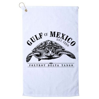 Foxtrot Delta Tango Turtle Gulf Of Mexico Protest Golf Towel