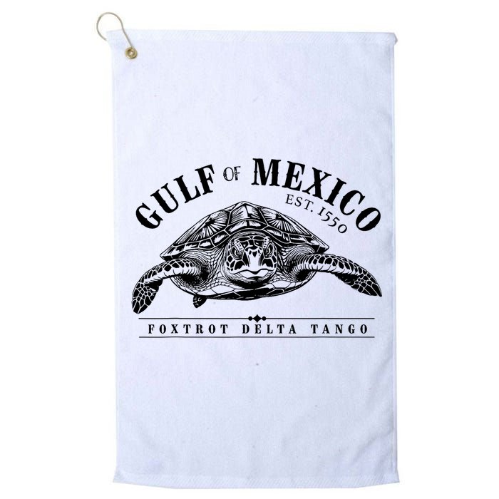 Foxtrot Delta Tango Turtle Gulf Of Mexico Protest Golf Towel