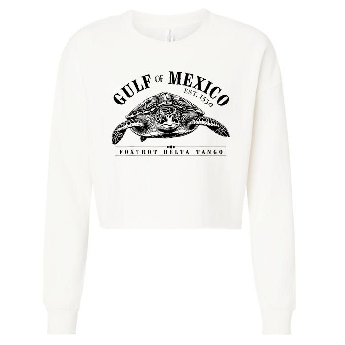 Foxtrot Delta Tango Turtle Gulf Of Mexico Protest Cropped Pullover Crew