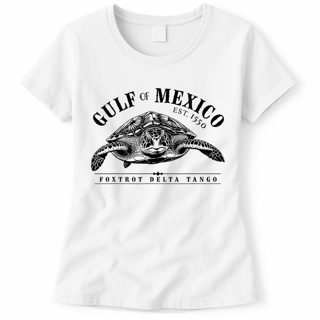 Foxtrot Delta Tango Turtle Gulf Of Mexico Protest Womens T-Shirt