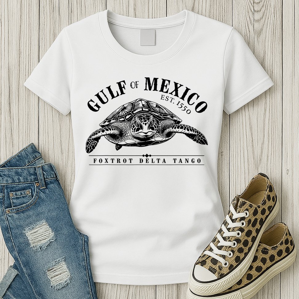 Foxtrot Delta Tango Turtle Gulf Of Mexico Protest Womens T-Shirt