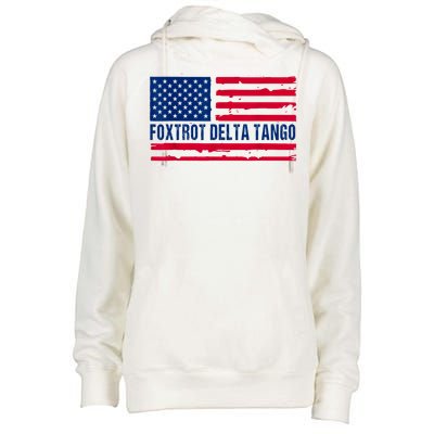 Foxtrots Delta Tangos Funny Foxtrots Delta Tangos Patriotic T-Shirt Womens Funnel Neck Pullover Hood