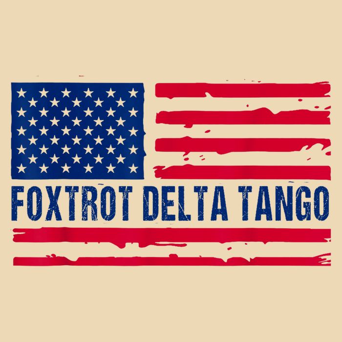 Foxtrots Delta Tangos Funny Foxtrots Delta Tangos Patriotic T-Shirt Drawstring Bag