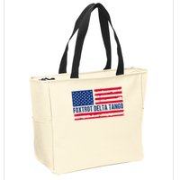 Foxtrots Delta Tangos Funny Foxtrots Delta Tangos Patriotic T-Shirt Zip Tote Bag