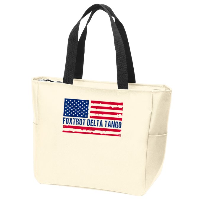 Foxtrots Delta Tangos Funny Foxtrots Delta Tangos Patriotic T-Shirt Zip Tote Bag