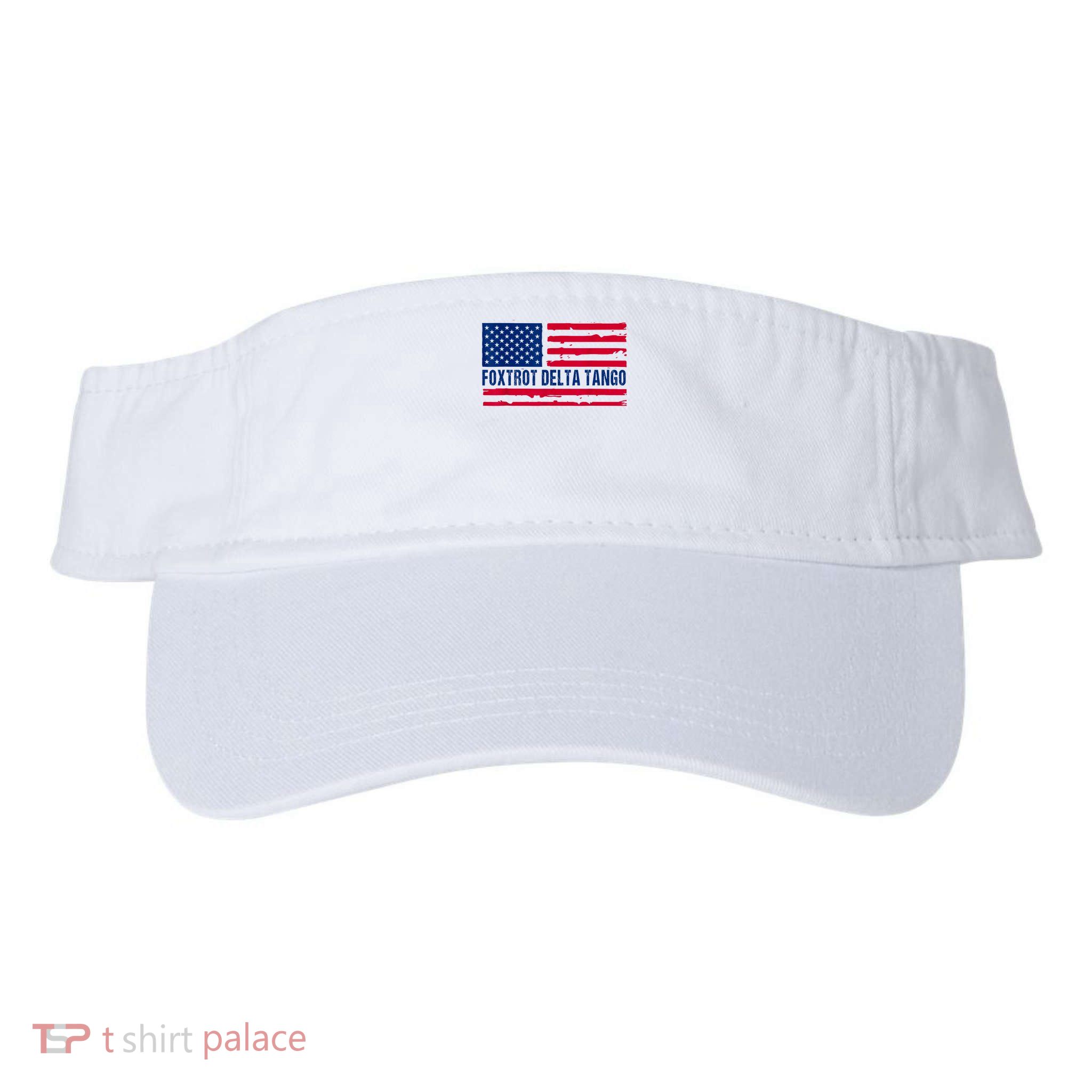 Foxtrots Delta Tangos Funny Foxtrots Delta Tangos Patriotic T-Shirt Visor