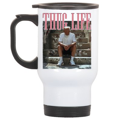 Funny Donald Trump Thug Life Gift Stainless Steel Travel Mug