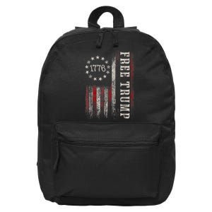 Free Donald Trump Republican Support Pro Trump American Flag 16 in Basic Backpack