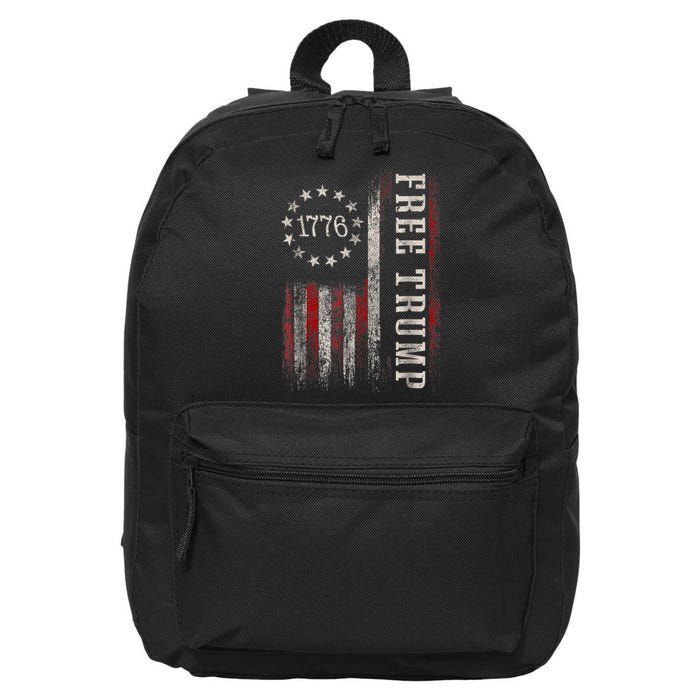 Free Donald Trump Republican Support Pro Trump American Flag 16 in Basic Backpack