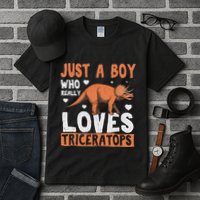 Funny Dinosaur Triceratops for boy Tall T-Shirt