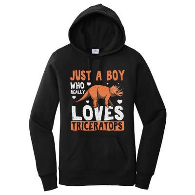 Funny Dinosaur Triceratops for boy Women's Pullover Hoodie