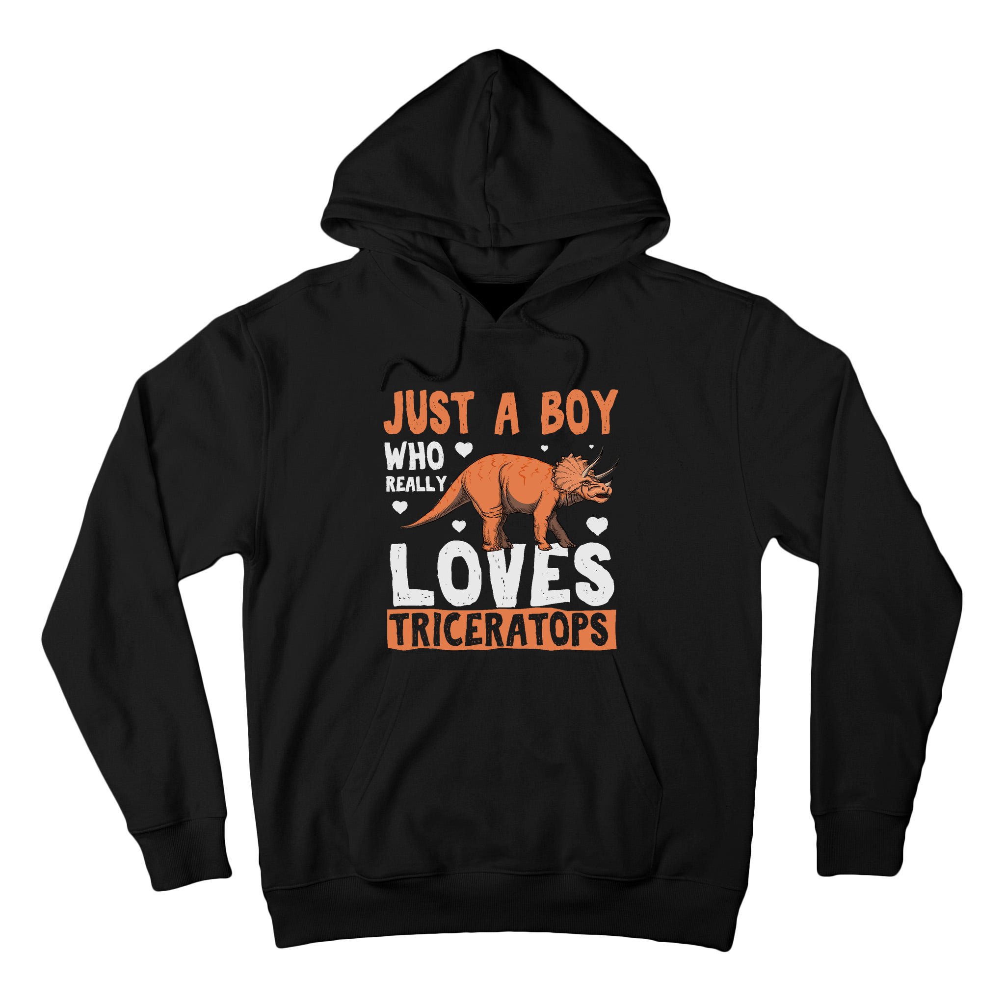 Funny Dinosaur Triceratops for boy Tall Hoodie