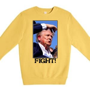 Fight Donald Trump Rally Gun Shot Fired Shooting Pennsylvania Premium Crewneck Sweatshirt