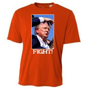 Fight Donald Trump Rally Gun Shot Fired Shooting Pennsylvania Cooling Performance Crew T-Shirt