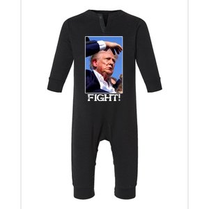 Fight Donald Trump Rally Gun Shot Fired Shooting Pennsylvania Infant Fleece One Piece