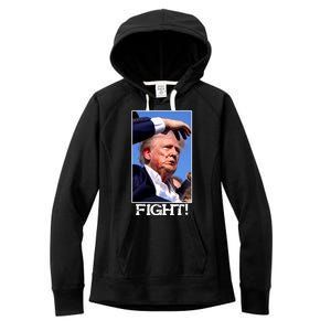 Fight Donald Trump Rally Gun Shot Fired Shooting Pennsylvania Women's Fleece Hoodie