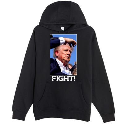 Fight Donald Trump Rally Gun Shot Fired Shooting Pennsylvania Premium Pullover Hoodie